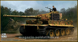 Сборная модель из пластика Танк Pz.Kpfw.VI Ausf.E Sd.Kfz.181 Tiger I (Medium Production) w/ Zimmerit 1:35 Трумпетер (09539) (09539)