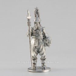Сборная миниатюра из смолы Офицер с протазаном, стоящий, 28 мм, Аванпост