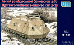 Сборная модель из пластика Легкий разведывательный броневагон Le.Sp UM (1:72)