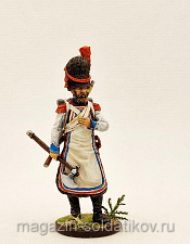 Миниатюра из олова Сапер 2-го пехотного полка. Берг, 1807-12 гг, 54 мм, Студия Большой полк - фото