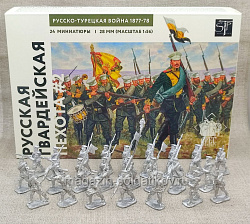 Фигурки из металла Русская гвардейская пехота #2 (24 шт) 28 мм АРЕС (RA-40) (RA-40)