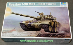 Сборная модель из пластика Танк Т-90А с литой башней (1:35) Трумпетер (05560) (05560)