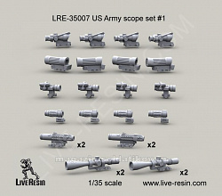 Аксессуары из смолы Набор прицелов армии США 1 40мм, 1:35, Live Resin