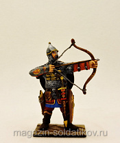 Миниатюра из олова Дружинник с луком XI-XIII вв., 54 мм, Большой полк - фото
