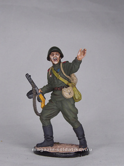 Миниатюра в росписи Гвардии рядовой Красной Армии, 1943-45 гг. СССР, 1:32, Сибирский партизан (СП072) (СП072)