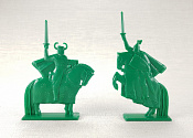 Солдатики из пластика Рыцари, дополнение к ЛКЗ (2 шт, зеленый) 52 мм, Солдатики ЛАД - фото