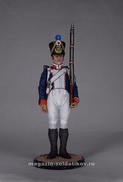 Миниатюра в росписи Фузилёр 61-го линейного полка. Франция, 1812-14 гг, 1:32, Сибирский партизан (СП050) (СП050)