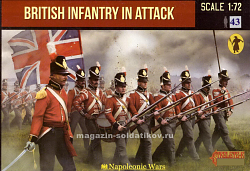 Солдатики из пластика Британская пехота в атаке (1/72) Strelets (145) (145)