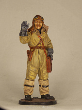 Миниатюра в росписи Лётчик-штурман, военно-воздушные силы, 1941-45 гг. СССР, 1:32, Сибирский партизан. - фото