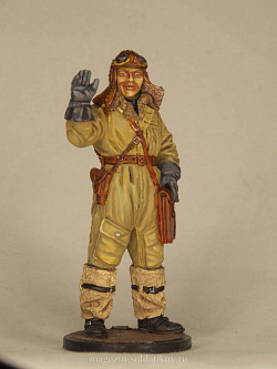Миниатюра в росписи Лётчик-штурман, военно-воздушные силы, 1941-45 гг. СССР, 1:32, Сибирский партизан. (СП193) (СП193)