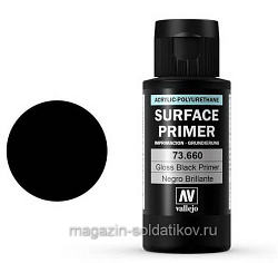Грунт черный гляцевый 60ml Vallejo (73660) (73660)