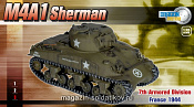 Масштабная модель в сборе и окраске Д Танк в сборе Sherman M4A1 Armored (1/72) Dragon - фото