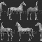 Сборная миниатюра из смолы Лошадь №13 - Буденновская порода, 54 мм, Chronos miniatures