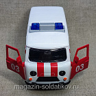 Масштабная модель в сборе и окраске УАЗ-452 «Скорая помощь» 18 см Технопарк (Q540-0353) (Q540-0353 )