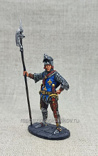 Миниатюра из олова Французский рыцарь, Столетняя война, 54 мм, Студия Большой полк - фото