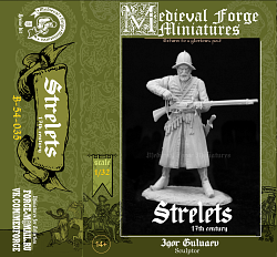 Сборная миниатюра из смолы Стрелец XVII век, 54 mm Medieval Forge Miniatures (B-54-035) (B-54-035)