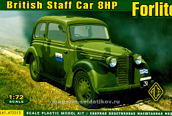 Сборная модель из пластика Forlite British Staff Car 8HP АСЕ (1/72)