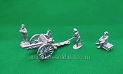 Фигурки из металла 3-х дюймовое орудие с расчетом моряков, 28 мм, АРЕС и STP-miniatures - фото