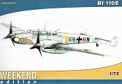 Сборная модель из пластика Э Самолет Bf 110E, 1:72, Eduard - фото