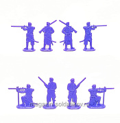 Солдатик из пластика Усиление. Выбранецкая пехота (8 фигурок, фиолетовый) 1:32, Уфимский солдатик - фото