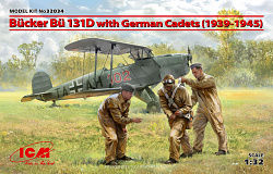 Сборная модель из пластика Bucker Bu 131D с немецкими кадетами (1939-1945 г.), ICM