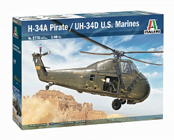 Сборная модель из пластика ИТ H-34A «Pirate» / UH-34D Marines (1/48) Italeri