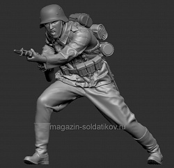 Сборная фигура из смолы Немецкий пехотинец в рукопашном бою. 1941-42г., 1:35, SOGA miniatures (SM 3015) (SM 3015)