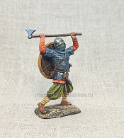 Миниатюра из олова Саксонский воин с двуручным топором, 54 мм, Студия Большой полк - фото