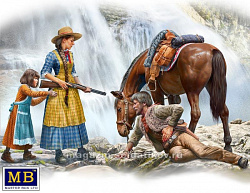 Сборные фигуры из пластика MB 35203 Вне закона. Серия стрелков № 1. Маршал Том Такер, Молли и Ребекка Хенсон (1/35) Master Box (MB-35203) (MB-35203)