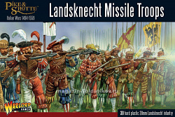 Сборные фигуры из пластика Набор миниатюр Landsknecht Missile Troops (hard plastic), 28 мм Warlord (202016003) (202016003)