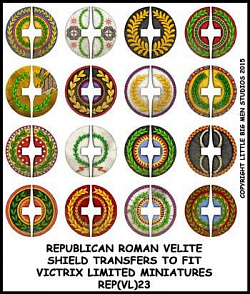 Italian Allied Legionary shield transfers, Victrix (REP(VL)23) (REP(VL)23)