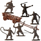 Солдатики из пластика Набор солдатиков «Запорожские казаки» с телегой (6 шт) Биплант - фото