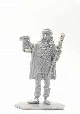 Солдатики из пластика Мирный житель. Герольд со свитком (серый), Воины и битвы - фото