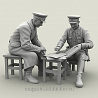 Сборная фигура из смолы SM 3132 Совещание с генералом армии. 1941-42 г., 1:35, SOGA miniatures (SM-3132) (SM-3132)
