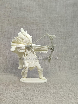 Сборная миниатюра из смолы Индейский вождь с луком 1/24 Alex-Moscow (AM228) (AM228)