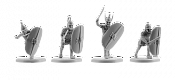 Сборная миниатюра из смолы Армия Карфагена, набор №2, Карфагенские воины 4 фигуры, 28 мм, V&V miniatures - фото