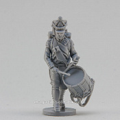 Сборная миниатюра из смолы Барабанщик фузилёрной роты, идущий, Франция, 28 мм, Аванпост - фото