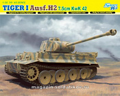 Сборная модель из пластика Д Танк Tiger I Ausf. H2 (1/35) Dragon - фото
