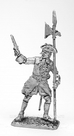 Миниатюра из олова 246 РТ Сержант Семеновского полка, 54 мм, Ратник