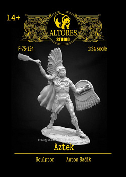 Сборная миниатюра из смолы Ацтек, 75 мм, Altores studio (F-75-124) (F-75-124)