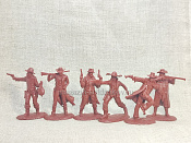 Солдатики из мягкого резиноподобного пластика Ковбои №1, набор 6 шт, 1/32 Soldiers. Есть - фото