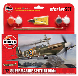 Сборная модель из пластика А Самолет SPITFIRE MK1a (1:72) Airfix (55100) (55100)