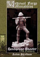 C-75-037 Handgonne Shooter 15th Century, 75 mm (1:24) Medieval Forge Miniatures