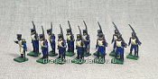 Солдатики из пластика в росписи Французские фузилеры на марше - набор 13 шт., Airfix - фото