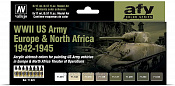 Набор Model Air «WWII US ARMY EUROPE & NORTH AFRICA» (8цв.) Vallejo - фото