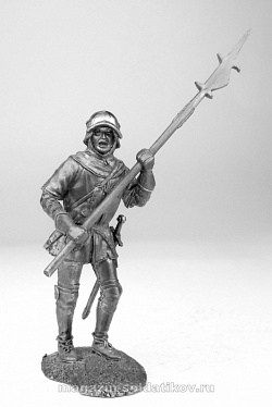 Миниатюра из олова Английский пехотинец, XV в., 54 мм, Солдатики Публия