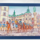 Миниатюра в росписи Упландский кавалерийский полк на параде, Армия Карла XII, XVIII век, 1:32