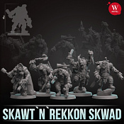 Сборные фигуры из смолы Skawt`n`Rekkon Skwad, 28 мм, Артель авторской миниатюры «W» - фото