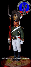 Сборная миниатюра из металла Унтер-офицер лейб гвардии 1804 г, 1:30, Оловянный парад - фото