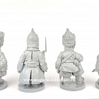 Фигурки из смолы Красная армия, Гражданская война, набор из 4 фигурок, 50 мм, Баталия миниатюра